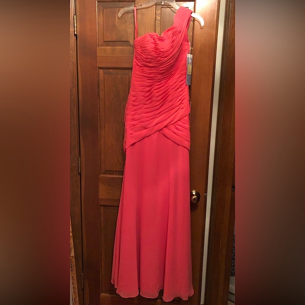 NEW Coral formal dress with scarf